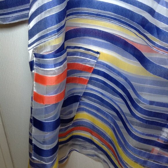 Mirror Image "Shacket" Sheer, "M" Avant Garde, Quiet Lux, Classic, Bohemian Chic - Picture 4 of 6